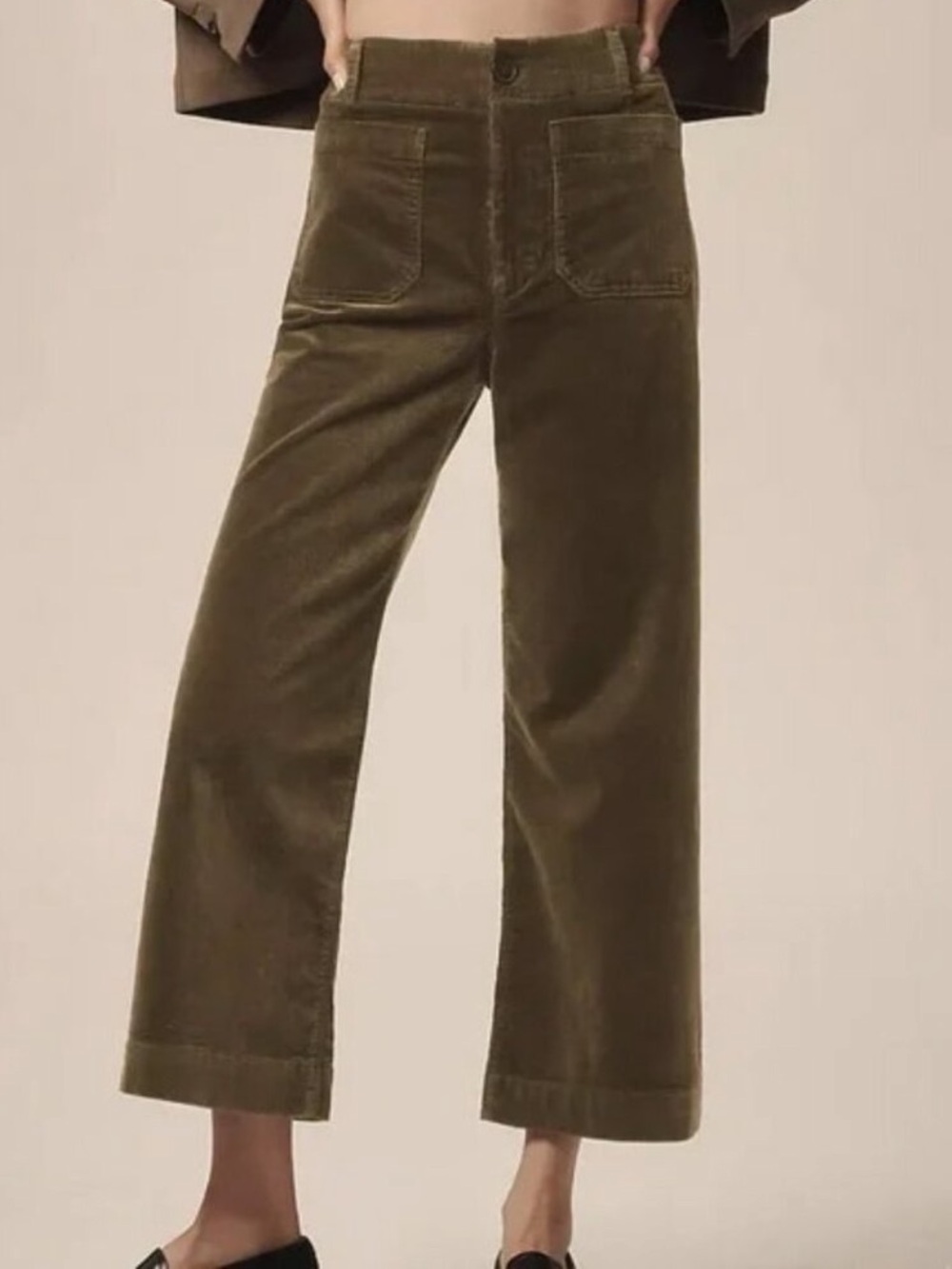 Maeve Collette Corduroy Wide Leg Crop Pants